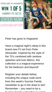 Channel 7 – Sunrise – Win a Pyjama Set From Peter Alexander