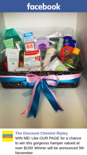 Discount Chemist Ripley – Win this Gorgeous Hamper Valued at Over $100 (prize valued at $100)