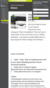 Faucet Strommen – Win a Weber Q2000au (prize valued at $449)