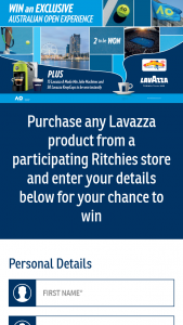 Foodland & Lavazza – Win an Australian Open Experience Draw Or Coffee Machines and Cups Instant (prize valued at $79.99)