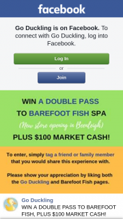 Go Duckling – Win a Double Pass to Barefoot Fish
