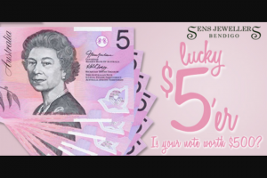 Gold Central Vic – Win $500 Cash – Lucky $5 Note/listen to Win/closes 12/10/18 at 5pm (prize valued at $500)