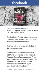 Hachette Australia Books – Win a Prize