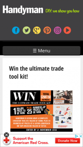 Handyman – Win The Ultimate Trade Tool Kit (prize valued at $2,000)