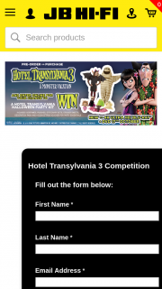 JB HiFi Pre-order Hotel Transylvania 3 a Monster Vacation for a chance to – Win a Hotel Transylvania Party Kit (prize valued at $400)