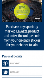Lavazza-Woolworths/Coles – Win The Major Prize (prize valued at $79.99)