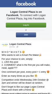 Logan Central Plaza – Win a Kmart Pie Maker
