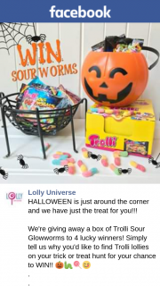 Lolly Universe – a Box of Trolli Sour Glowworms to 4 Lucky
