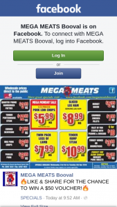 Mega Meats Booval – Win a $50 Voucher (prize valued at $50)