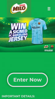 Milo – Win a Fc Barcelona Jersey Signed By The 2017/18 Team