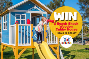 Mum Central – The Beach Shack Wooden Cubby House (prize valued at $1,190)