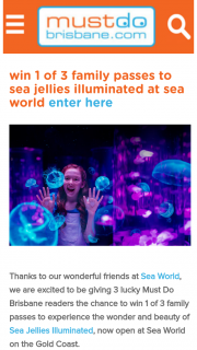 Must Do Brisbane – Win 1 of 3 Family Passes to Experience The Wonder and Beauty of Sea Jellies Illuminated