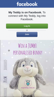 My Teddy – Win a Large Bunny Valued to $126.90? (prize valued at $126.9)