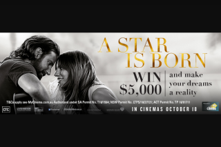 MyCinema – Win a Copy of The Official Soundtrack for a Star Is Born (prize valued at $5,000)