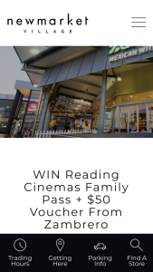 Newmarket Village – Win Reading Cinemas Family Pass $50 Voucher From Zambrero