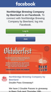 Northbridge Brewing Co – to Beer Club Next Thursday 18th October