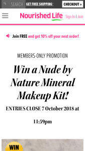 Nourished Life – Win an Incredible Nude By Nature Mineral Makeup Kit (prize valued at $400)