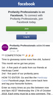 Profanity Professionals – Will Be (prize valued at $67.45)