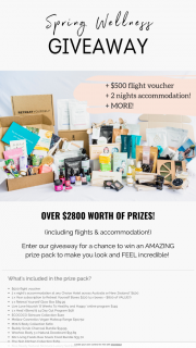 Retreat Yourself Spring Wellness Giveaway – Win an Amazing Prize Pack to Make You Look and Feel Incredible (prize valued at $2,800)