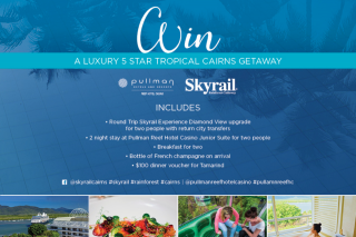 Skyrail Rainforest Cableway – 2 Nights at The Pullman Reef Hotel Casino Junior Suite for Two People Including Breakfast (prize valued at $1,548)