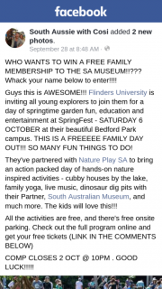 South Aussie With Cosi – Win a Free Family Membership to The Sa Museum??
