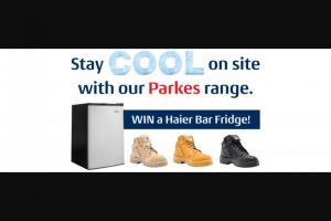 Steel Blue Boots – Win a Haier Bar Fridge Valued at $349. (prize valued at $349)