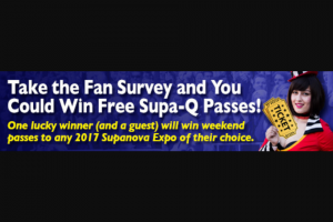 Supanova Comic Con & Gaming – Win Supa-Q Passes for Themselves and a Friend to Any Upcoming Show
