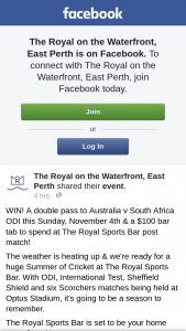 The Royal East Perth – Win a Double Pass to Every Match