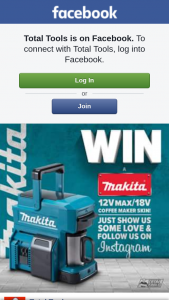 Total Tools – a Makita Australia Coffee Maker and to Enter All You Have to Do Is Simply Comment and Like this Post to Go Into The Draw