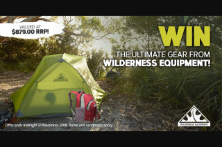 Wild Earth – Win Wilderness Equipment Gear Worth $879 From Wild Earth (prize valued at $879)