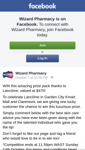 Wizard Pharmacy – Win this Amazing Prize Pack Thanks to Lancôme (prize valued at $470)