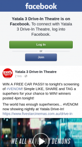 Yatala 3 drive-in theatre – Win a Free Car Pass
