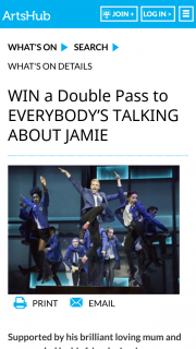 Artshub – Win a Double Pass to Everybody’s Talking About Jamie