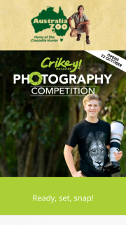 Australia Zoo – Over $3900 Worth of Photography Prizes (prize valued at $3,900)