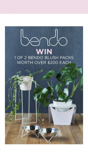 Bendo – Win 1 of 2 Blush Packs Worth Over $200 Each (prize valued at $400)