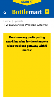 Bottlemart-Sip’n Save – Win a A Sparkling Weekend Getaway for You & 5 Friends (prize valued at $6,621)