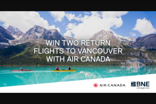 Brisbane Airport – Win Two Return Flights to Vancouver With Air Canada (prize valued at $5,663)