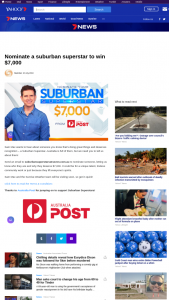Channel 7 – Sunrise Nominate a Suburban Superstar – Competition