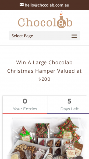 Chocolab – Win a Large Chocolab Christmas Hamper Valued at $200 (prize valued at $200)