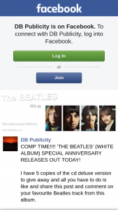 DB Publicity – and All You Have to Do Is Like and Share this Post and Comment on Your Favourite Beatles Track From this Album