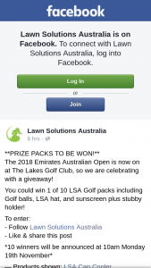 Lawn Solutions Australia – Win 1 of 10 Lsa Golf Packs Including Golf Balls