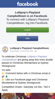 Lollipop’s Playland Campbelltown – Few More Double Passes to Christmas Wonderland at Sydney Showground