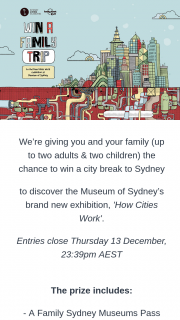 Lonely Planet – Win a City Break to Sydney to Discover The Museum of Sydney’s Brand New Exhibition (prize valued at $4,389)