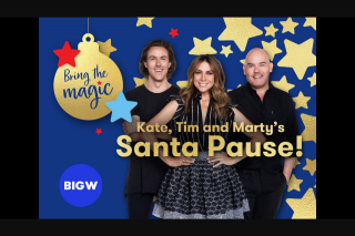 Nova FM – Win a Santa Sack of Big W Goodies With Kate (prize valued at $10,000)