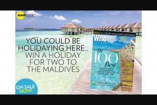 Who Travel – Win The Prize (prize valued at $12,883)