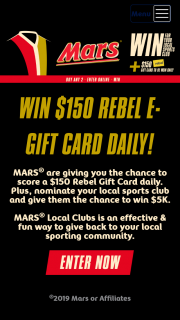 MARS Community Cup – Purchase 2 participating products & – Win Prize Is Awarded (prize valued at $5,000)
