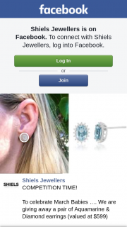 Shiels Jeweller – a Pair of Aquamarine & Diamond Earrings (valued at $599) (prize valued at $599)