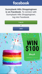 Sunnybank Hills Shoppingtown – Win a $100 Gift Card (prize valued at $100)