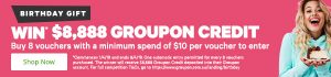 Groupon Goods – Win $8,888 Groupon Credit