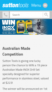 Australian Made – Win a 19 Piece Australian Made Inox Drill Set By Sutton Tools Valued at $223 (prize valued at $223)